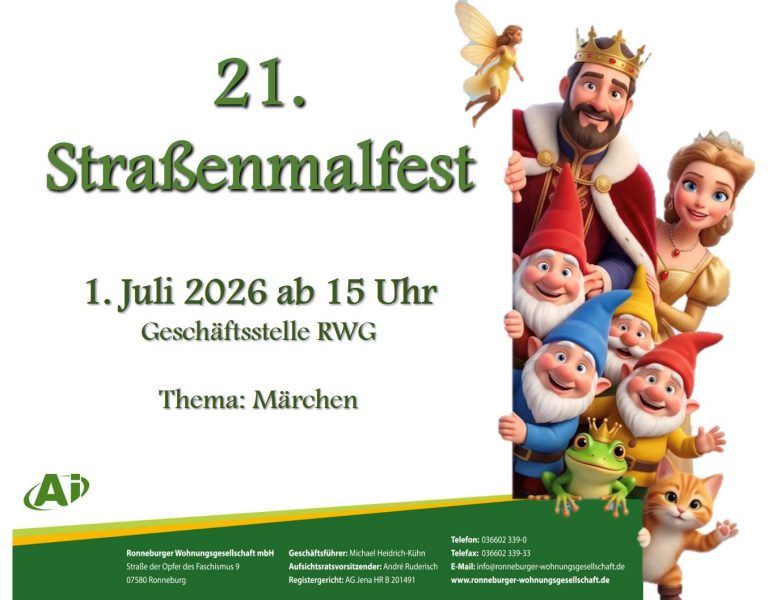 Einladung zum 21. Straßenmalfest